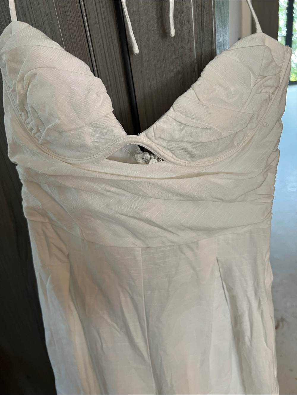 REVOLVE White Strapless Wide-Leg Jumpsuit with Halter Detail - Picture 10 of 10